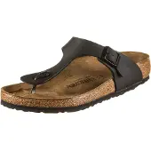 Birkenstock GIZEH Birko-Flor Damen-Pantoletten in Schwarz – weite Passform
