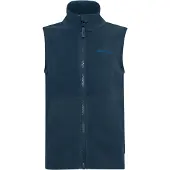 Vaude Fleeceweste "Kids Pulex Vest II", Kinder, Gr. 122/128, blau (schwarz sea), Fleece, Obermaterial: 100% Polyester, Westen Fleeceweste, für Kinder, wasserabweisend, windabweisend, atmungsaktiv