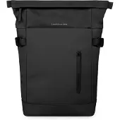 Kapten & Son Rucksack Aarhus All Black | Uni | Trendiger, praktischer 14L Rucksack | Lässiger Allrounder für Alltag, City und Reisen | Vegan & Wasserabweisend | 16" Laptopfach
