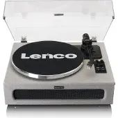Lenco Plattenspieler mit Bluetooth - Vier integrierte Lautsprecher 40W RMS - LS-440GY - Grau