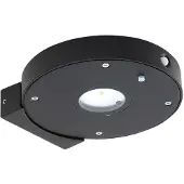 LUCANDE LED-Solar-Wandlampe Tavon, rund, schwarz, Sensor
