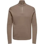 Only & Sons Troyer "ONSPHIL REG 12 STRUC HALF ZIP KNIT NOOS" Baumwollmischung, regular fit
