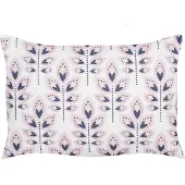 Beliani 2er Set Gartenkissen Cremeweiß Polyester 40 x 60 cm Rechteckig Blattmotiv Modernes Design Wurfkissen Streukissen