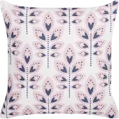 Beliani 2er Set Gartenkissen Beige Polyester 45 x 45 cm Rechteckig Blattmotiv Modernes Design Wurfkissen Streukissen