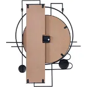 Beliani Wanduhr Mehrfarbig MDF-Platte und Metall 60 x 70 cm Geometrisch Rund Arabische Ziffern Modern für Wohnzimmer Küche Schlafzimmer Wanddekoration
