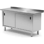 Hendi Wandtischschrank mit Schiebetüren – verschweißt, Profi Line, 1600x600x(H)850mm