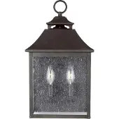 FEISS Außen Wandleuchte, 2-Flammig, Stahl, Glas, H 43,2 cm