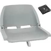 vidaXL 2-tlg. Bootssitz-Set Klappbar Grau