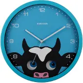 Karlsson - Wanduhr Peekaboo Cow - Blau - 30.8x4.5x30.8cm