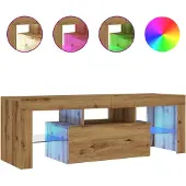 vidaXL TV-Schrank mit LED Artisan-Eiche 120x36,5x40 cm Holzwerkstoff