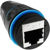 Techly IWP-MD C6-IP68T, RJ-45, RJ-45, Schwarz