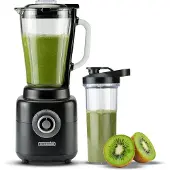 Bourgini Power Blender 1.75L- Standmixer Glas - 1000 Watt - Mixer Smoothie maker - Blender to go mit 700ml Becher