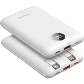 Veger W1170 Externes Akku, 1 x USB-C, 1 x Lightning, 1 x USB-A, 10000 mAh, Weiß