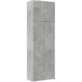 vidaXL Highboard Betongrau 80x42,5x249 cm Holzwerkstoff