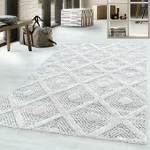 Adana Carpets Teppich Skandinavisch - Pitea Ethno Creme Grau 280x370 cm