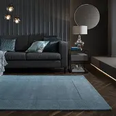 Flair Rugs Einfarbiger Teppich - Tuscano Blau 120x170 cm