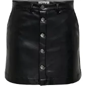 ONLY Rock aus Kunstleder Amazing 15331876 Schwarz Slim Fit
