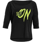 Winshape 3/4-Arm-Shirt "MCS001 ultra leicht" mit Neon gelbem Glitzer-Aufdruck