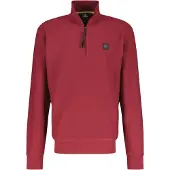 Lerros Sweatshirt "Troyer-Sweatshirt in Strukturqualität", Herren, Gr. S, rot (deep garnet rot), 100% Baumwolle, Sweatshirts Sweatshirt