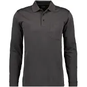 Ragman Herren Langarm-Poloshirt - Soft Knit Polo Knopf Langarm, Baumwollmischung, Knopfleiste, Easy Care