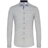 Desoto Langarmhemd "Jerseyhemd Casual Kent langarm" Flexibler Stretch, mit Minimal Print, Kentkragen