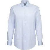 Seidensticker Business Hemd Herren Regular Fit Baumwolle blau gestreift, 39 762535-0001-00390