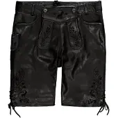 JP 1880 Lederhose in schwarz | Gr.: 66 - Normalgröße