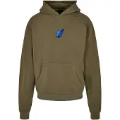 MT weicher Herren Hoodie große Kapuze Rippbündchen 460 g/m² mit Baumwolle Khaki