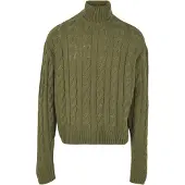 Urban Classics bequemes Herren Sweatshirt 3 g/m² Oliv-Grün