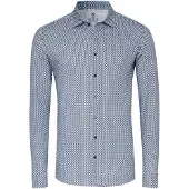Desoto Hemd New-Moon-Druck Blau