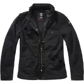 Brandit schlichte Damen Jacke Reißverschluss Taschen mit Baumwolle Schwarz