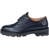 Lloyd Damen Schnürschuhe/ Halbschuhe Blau Glattleder - Budapester LochmusterGröße:8