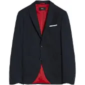 Cinque Sakko "CIMICHELE", Herren, Gr. 46, blau (dunkelblau), Web, Obermaterial: 65% Polyester, 34% Viskose, 1% Elasthan, unifarben, Basic, mit Knöpfen, Sakkos Sakko