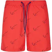 Karl kani Badeshorts "Herren", Herren, Gr. S, US-Größen, rot, 100% Polyester, Badehosen Badeshorts