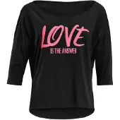 Winshape 3/4-Arm-Shirt "MCS001 ultra leicht" mit Neon pinkem Glitzer-Aufdruck