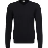 Seidensticker Pullunder "Schwarze Rose", Herren, Gr. XXL, schwarz, 100% Wolle, unifarben, regular fit, V-Ausschnitt, Pullover Pullunder, 1/1 V-Neck Uni