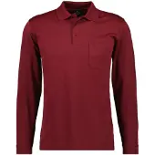Ragman Herren Poloshirt Langarm Polokragen Baumwollmix Rot 6XL