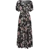 LASCANA Maxikleid in schwarz bedruckt | Gr.: 46