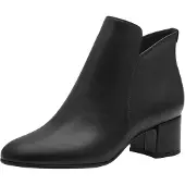 Tamaris Damen Stiefelette matt Blockabsatz Vegan 1-25355-43, Größe:39 EU, Farbe:Schwarz