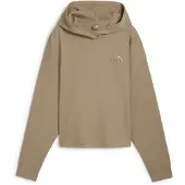Puma für Damen. 68250367 Sweatshirt ESS Elevated beige (S), Lässig, Sportlich, Baumwolle, Multisport, Recyceltes Polyester, Nachhaltig