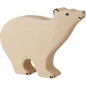 Holztiger Eisbär Holz Spielfigur - Lernspielzeug Tier