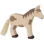 Holztiger Pferd, stehend, gefleckt