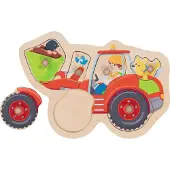 Goki - Steckpuzzle Schaufelbagger (57345)