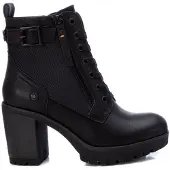 Refresh für Damen. 17123202-NEGRO Stiefelette mit Schnalle -Höhe Absatz 8cm- schwarz (40), 5 bis 8 cm, Schnürsenkel, Reißverschluss, Lässig,