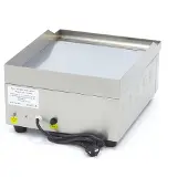 Maxima - Gastro Grillplatte - Glatte Chrom - 36 cm - inkl. Tropfschale