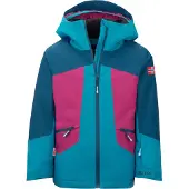TROLLKIDS Girls Rauland wasserdichte Mädchen Skijacke mit Kapuze blau 140