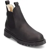 Tamaris Winterboots , Damen, Gr. 37, Warmfutter, schwarz, Elastischer Einsatz, Leder, unifarben, Schuhe Winterboots, Blockabsatz, Chelseaboots, Schlupfschuh, beidseitiger Stretcheinsatz