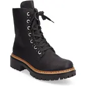 Rieker Schnürstiefelette , Damen, Gr. 37, Textil, schwarz, Lederimitat, Schuhe Schnürstiefelette, mit kräftiger Profilsohle, Topseller