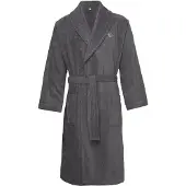 Gant Unisex Bademantel - ARCHIVE SHIELD TERRY ROBE, Schalkragen, Frottee, Bio-Baumwolle Dunkelgrau S