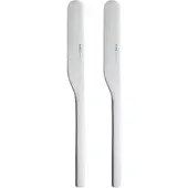 Puresigns Frühstücksmesser ONE Extra matt 2 Stück Brötchenmesser Wellenschliff